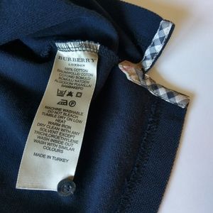 Burberry | Shirts | Burberry London Polo Shirt Black Medium Mens ...